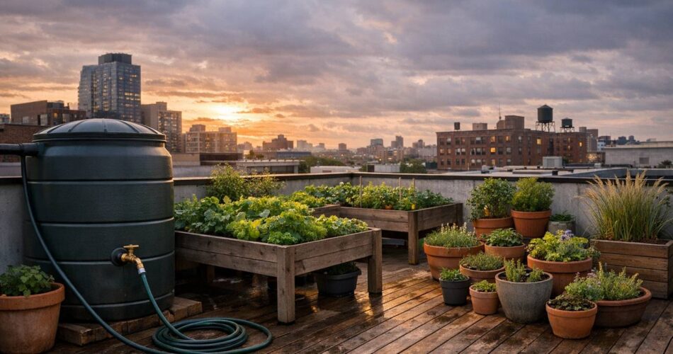 Cómo aprovechar el agua de lluvia para regar tu huerto urbano (y disfrutar más del exterior)