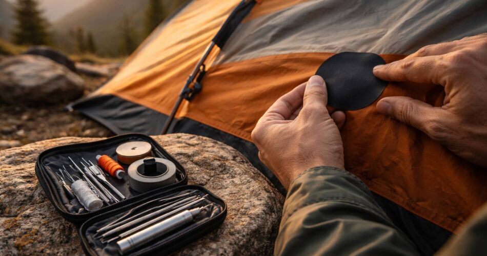 Cómo reparar una tienda de campaña en ruta: kit mínimo, parches, costuras y soluciones rápidas